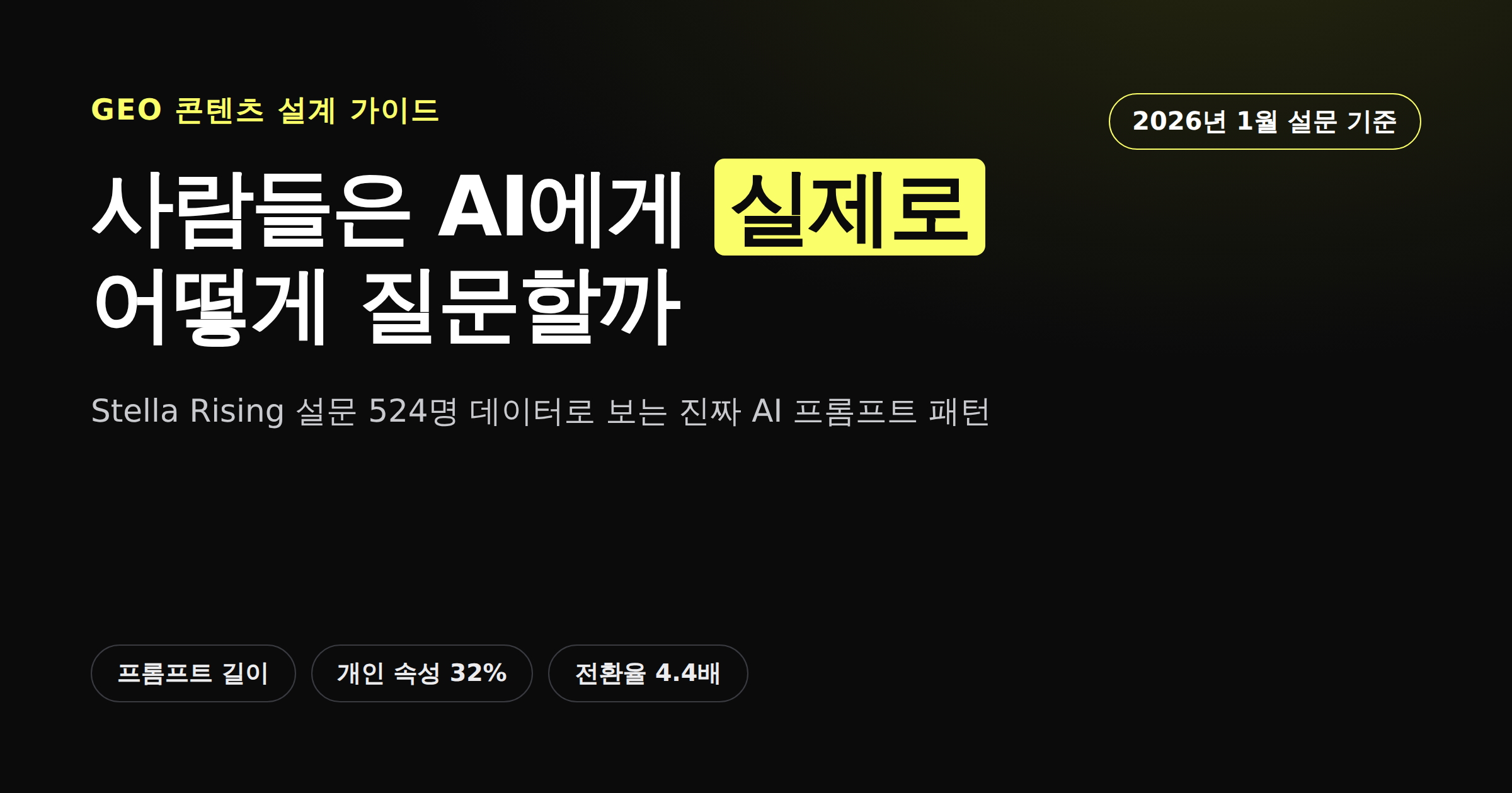 사람들은 AI에게 실제로 어떻게 질문할까를 정리한 카드뉴스 커버 이미지